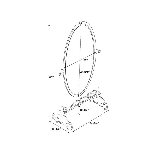 Lark Manor Cobbs Antique Traditional Distressed Cheval Mirror & Reviews